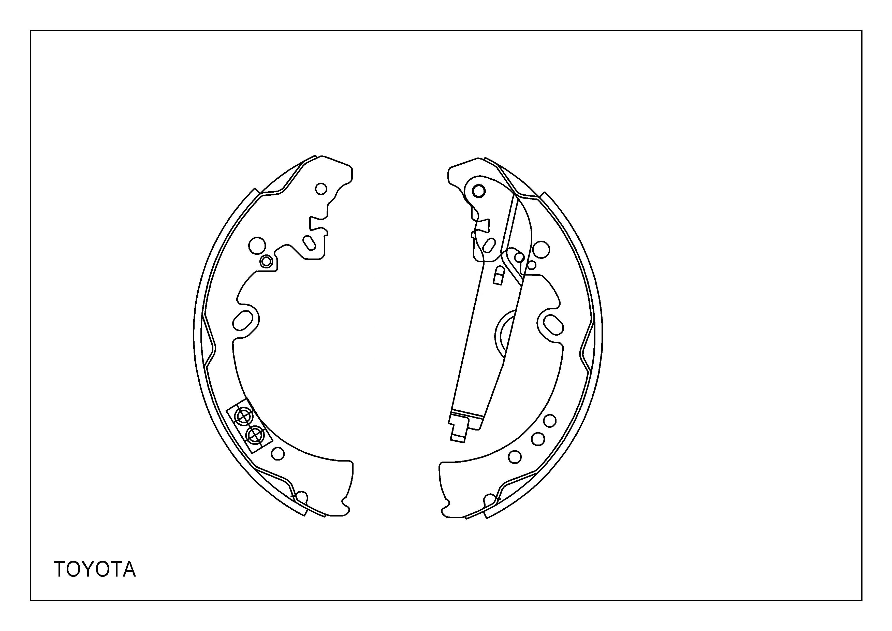 GS7811 Fábrica de zapatas de freno semi metálicas 044950K070 K8853 para TOYOTA K2395 Zapata de freno